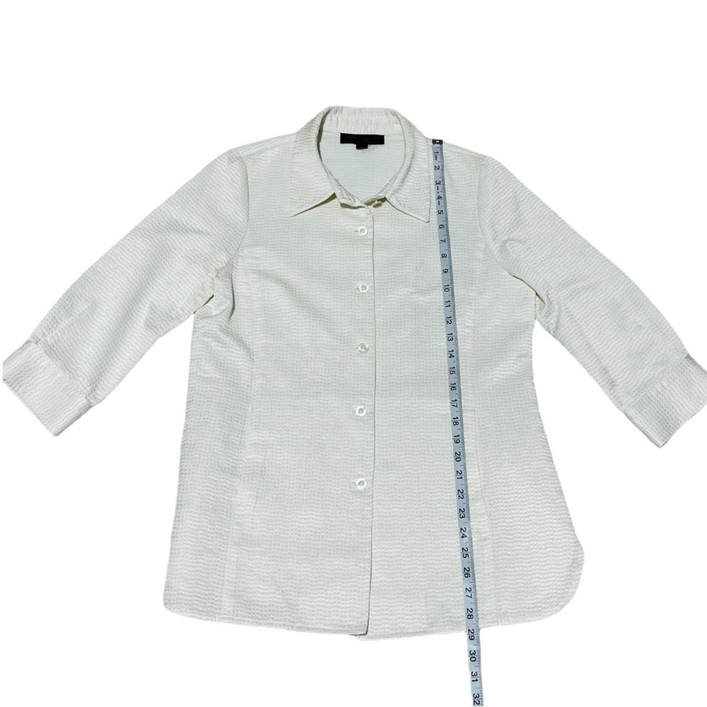 Nina Mclemore White Satin Jacket Size 8 - Picture 6 of 11